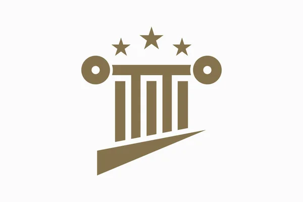 Prawo Sprawiedliwości Logo Projekt Wektor Ilustracja — Wektor stockowy