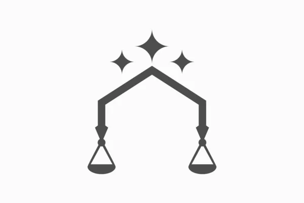 Justitie Wet Logo Ontwerp Vector Illustratie — Stockvector