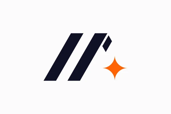Letter Logo Ontwerp Met Voor Initiaal Bedrijf — Stockvector