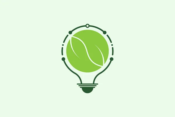 Concept Design Logo Eco Tech — Image vectorielle
