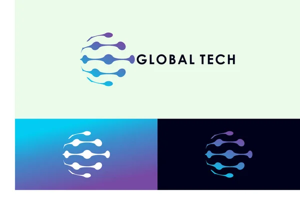 Technology Logo Design Concept — Stock Vector