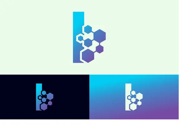 Brev Teknik Logotyp Design Med Modernt Koncept — Stock vektor