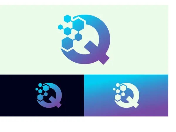 Projekt Logo Technologii Literowych Nowoczesną Koncepcją — Wektor stockowy