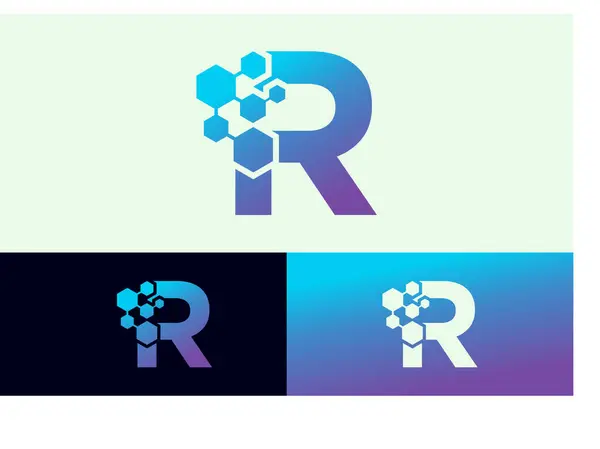 Letter Technologi Logo Ontwerp Met Modern Concept — Stockvector
