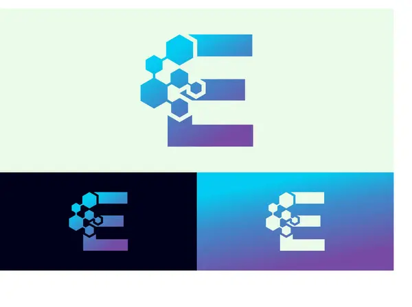 Lettre Technologi Logo Design Avec Concept Moderne — Image vectorielle