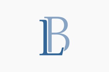 kombinasyon harfi lb logo tasarım premium vektörü