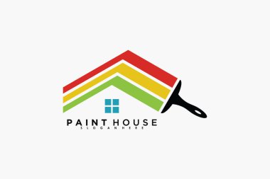 boya evi logo tasarımı premium vektörü