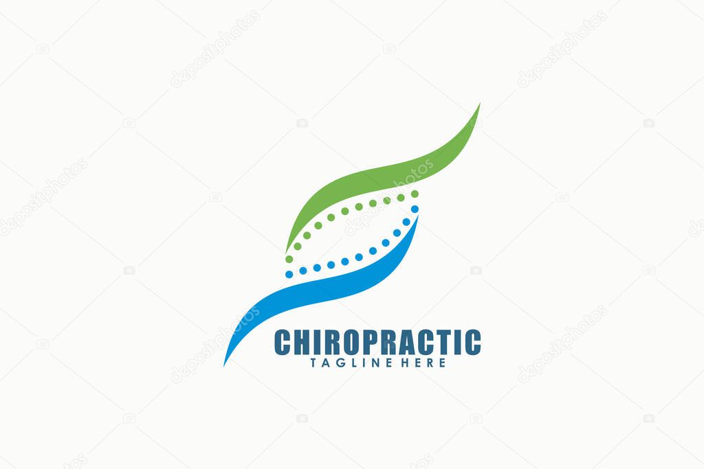 Chiropractic logo design with spine modernd concepe