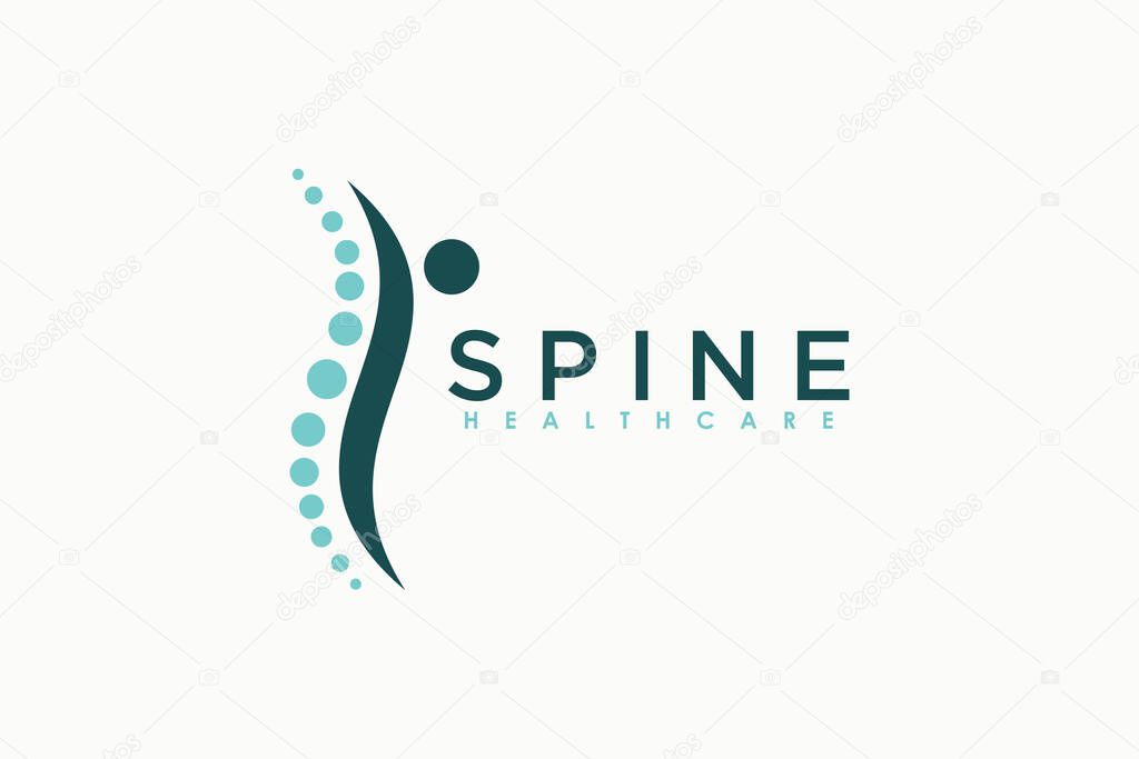 Chiropractic logo design with spine modernd concepe
