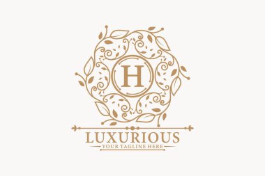 Marka adı için ilk harfli lüks logo tasarımı