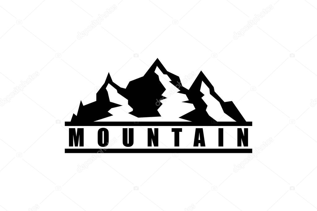 Mountain logo design with outdoor and adventure concept