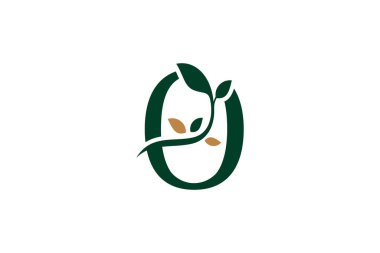 İlk harf logosu tasarımı o harf şık ve zarif