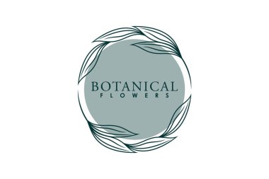 Güzellik çiçekli botanik element tasarımı