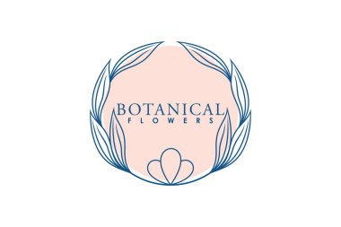 Güzellik çiçekli botanik element tasarımı