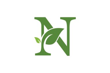 Harf kombinasyonlu yaprak element tasarımı