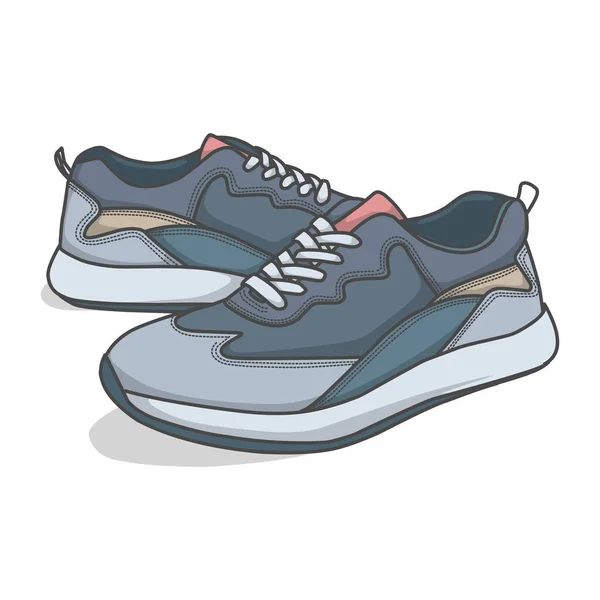 Ilustrasi Vektor Yang Energik Menampilkan Koleksi Sepatu Olahraga Ideal Untuk - Stok Vektor