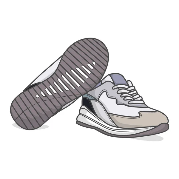 Una Enérgica Ilustración Vectorial Con Una Colección Zapatillas Deportivas Ideales — Vector de stock