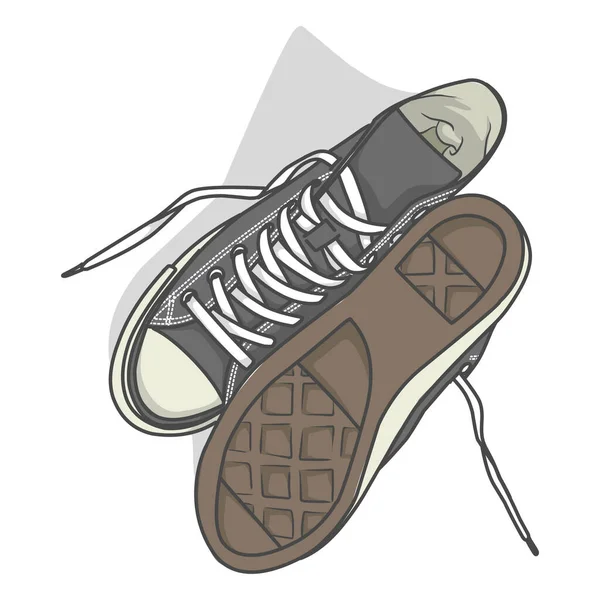 Una Enérgica Ilustración Vectorial Con Una Colección Zapatillas Deportivas Ideales — Archivo Imágenes Vectoriales