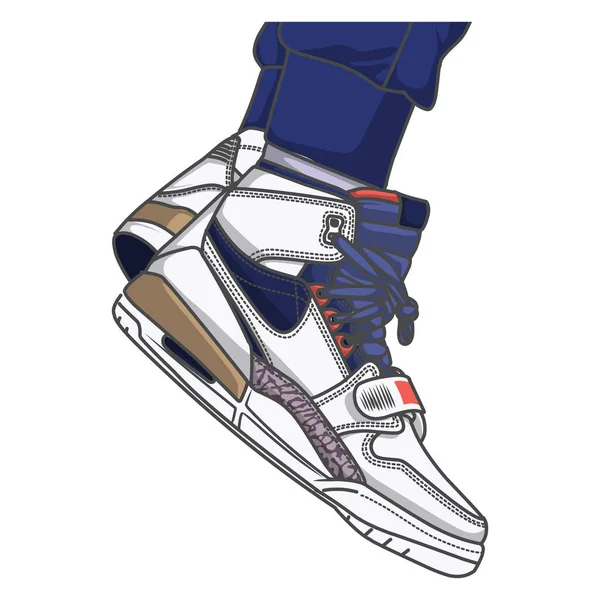 Energisk Vektor Illustration Med Samling Sportiga Sneakers Perfekt För Fitness — Stock vektor