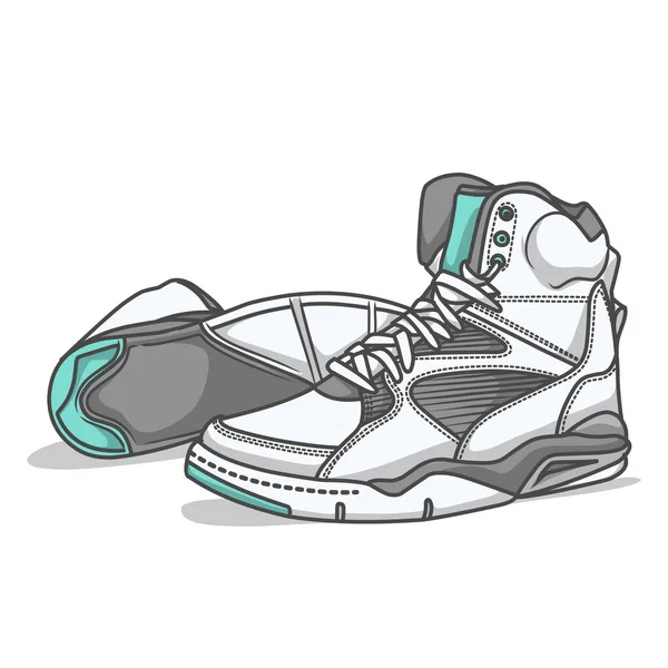 Energica Illustrazione Vettoriale Caratterizzata Una Collezione Sneakers Sportive Ideali Gli — Vettoriale Stock