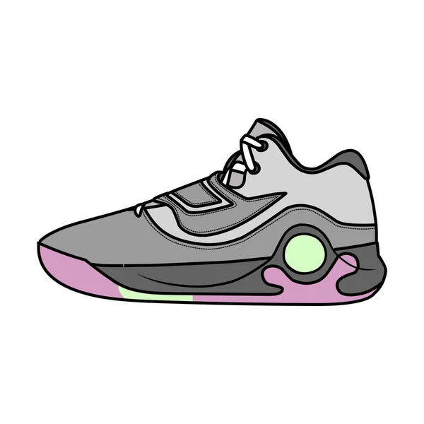 Energisk Vektor Illustration Med Samling Sportiga Sneakers Perfekt För Fitness — Stock vektor