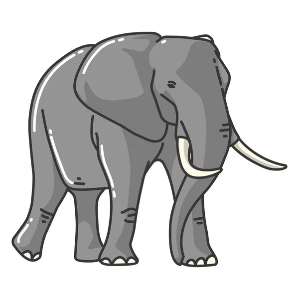 Obraz Wektora Słonia Zdjęcia Dzikiej Przyrody — Wektor stockowy