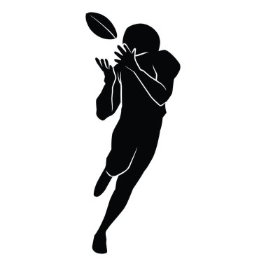 Amerikan Futbolcuları Siluetleri, vektör paketleri, çeşitli pozlar