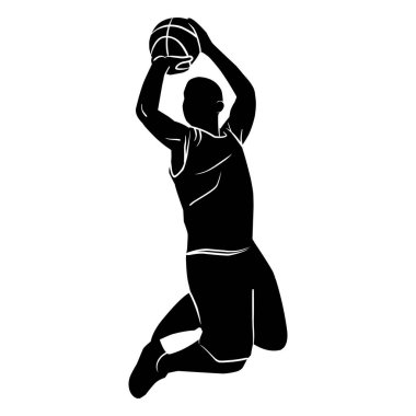 Basketbol oyuncusu siluetleri, basketbol siluetleri.