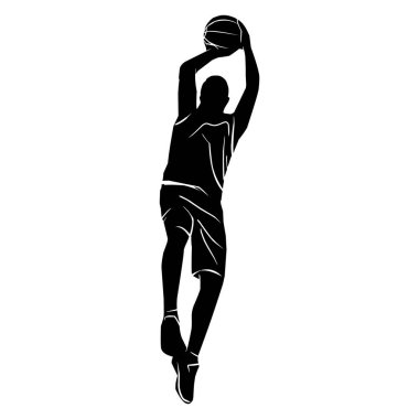 Basketbol oyuncusu siluetleri, basketbol siluetleri.