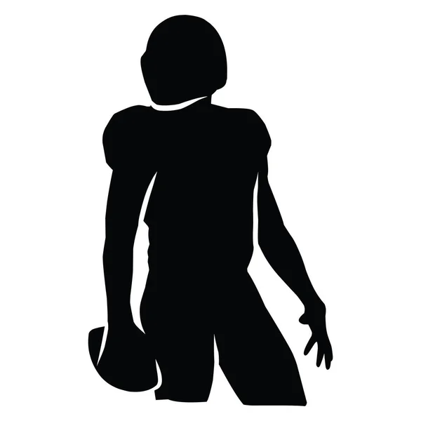 American Football Spieler Silhouetten Vektorpack Verschiedene Posen — Stockvektor