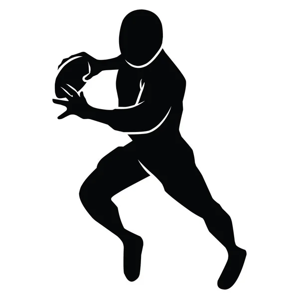 Amerikai Futball Játékosok Silhouettes Vektor Csomag Különböző Póz — Stock Vector