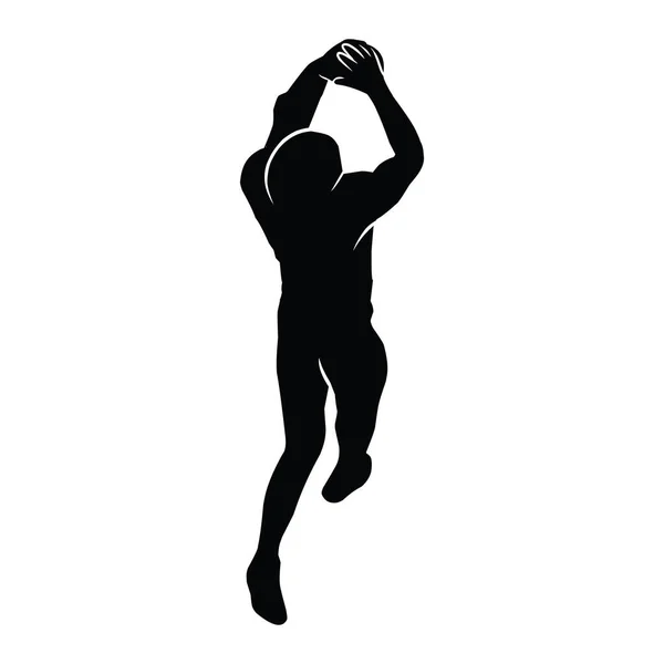 American Football Players Silhouette Pack Vettoriale Varie Pose — Vettoriale Stock