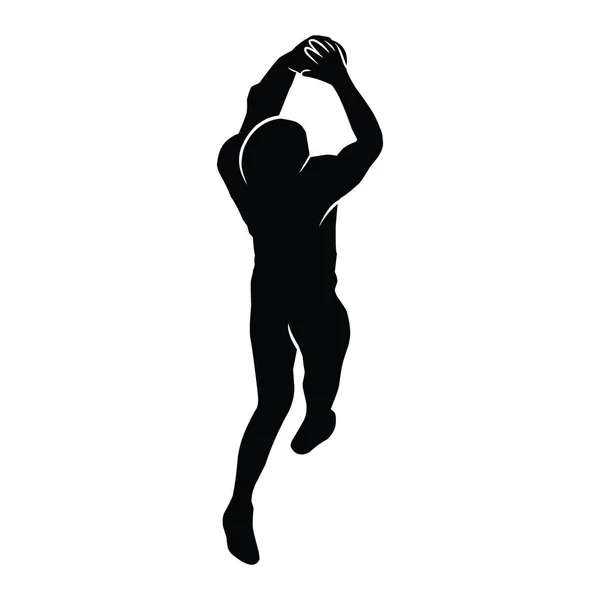 Joueurs Football Américain Silhouettes Paquet Vectoriel Pose Diverses — Image vectorielle