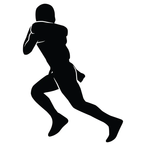 Joueurs Football Américain Silhouettes Paquet Vectoriel Pose Diverses — Image vectorielle