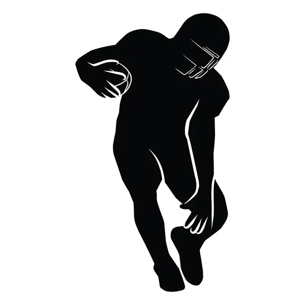 Joueurs Football Américain Silhouettes Paquet Vectoriel Pose Diverses — Image vectorielle