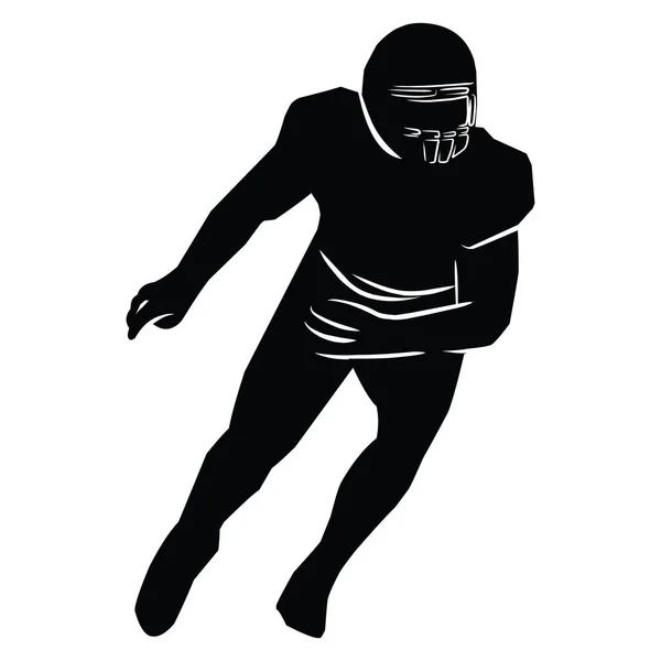 Amerikai Futball Játékosok Silhouettes Vektor Csomag Különböző Póz — Stock Vector