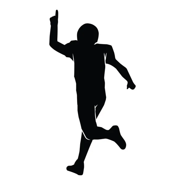American Football Players Silhouettes Vector Pack Berbagai Pose - Stok Vektor
