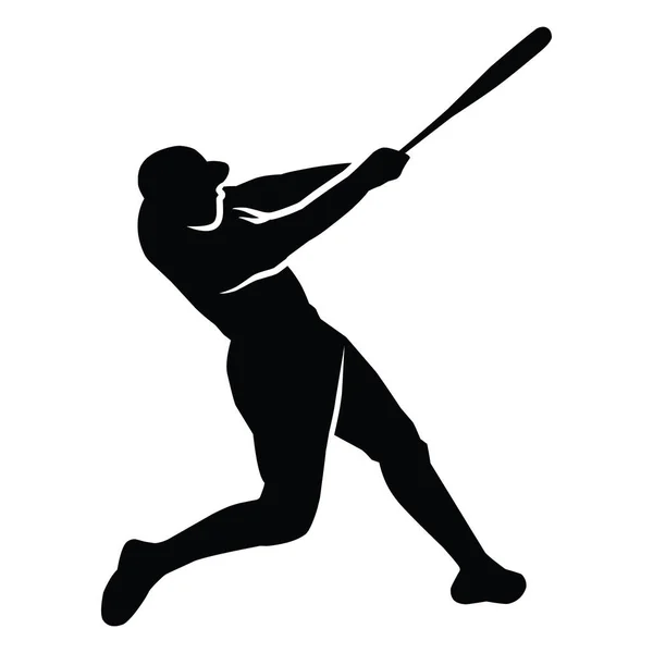棒球运动员轮廓矢量 垒球轮廓姿态集合 — 图库矢量图片