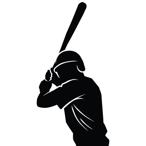 Baseball Player Silhouette Vector Softball Silhouette Pose Collection — Stock Vector