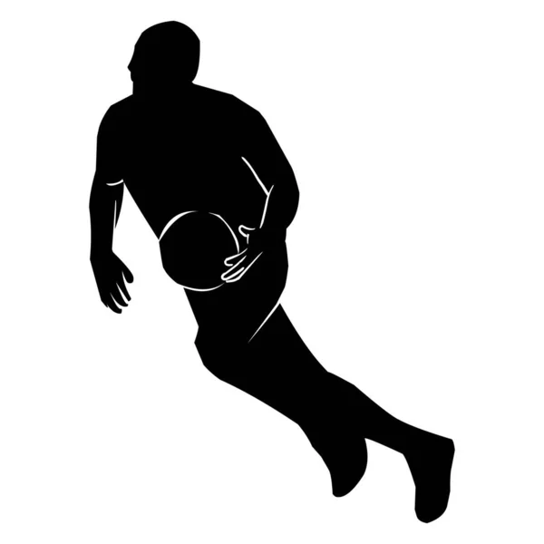 Vektor Set Von Basketballspieler Silhouetten Basketball Silhouetten — Stockvektor