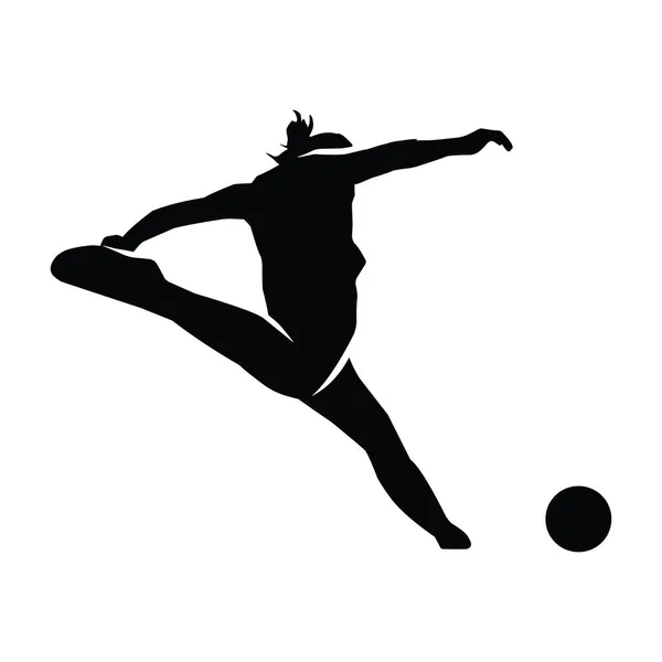 Collection Silhouettes Noires Joueurs Football Ombres Des Footballeurs Sur Fond — Image vectorielle