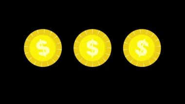 Para hakkında sunum için dolar para animasyonu