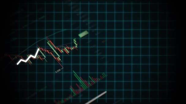 Animierte Diagramme Des Berichts Über Finanzstatistiken — Stockvideo