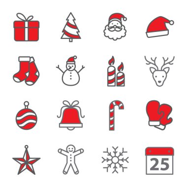Noel ikonu seti web siteniz için çok uygun eğer Noel teması
