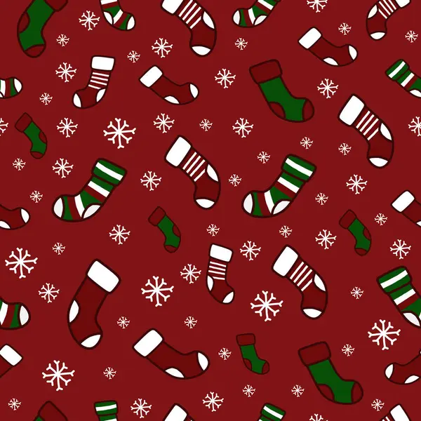 Dieses Muster Ist Perfekt Für Einen Weihnachtlichen Hintergrund Mit Einem — Stockvektor