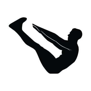 Egzersiz yapan insanların silueti. spor salonu silueti