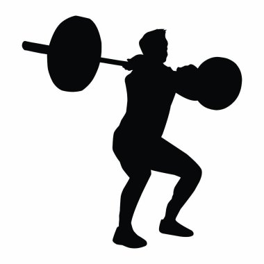 Egzersiz yapan insanların silueti. spor salonu silueti