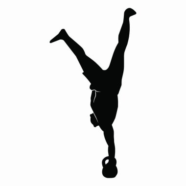 Dövüş sanatları hareketi silueti. vektör resmi