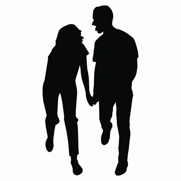 couple walking silhouette
