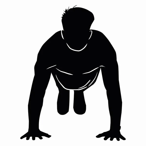 Silhouette Von Menschen Die Sport Treiben Fitnessstudio Silhouette — Stockvektor